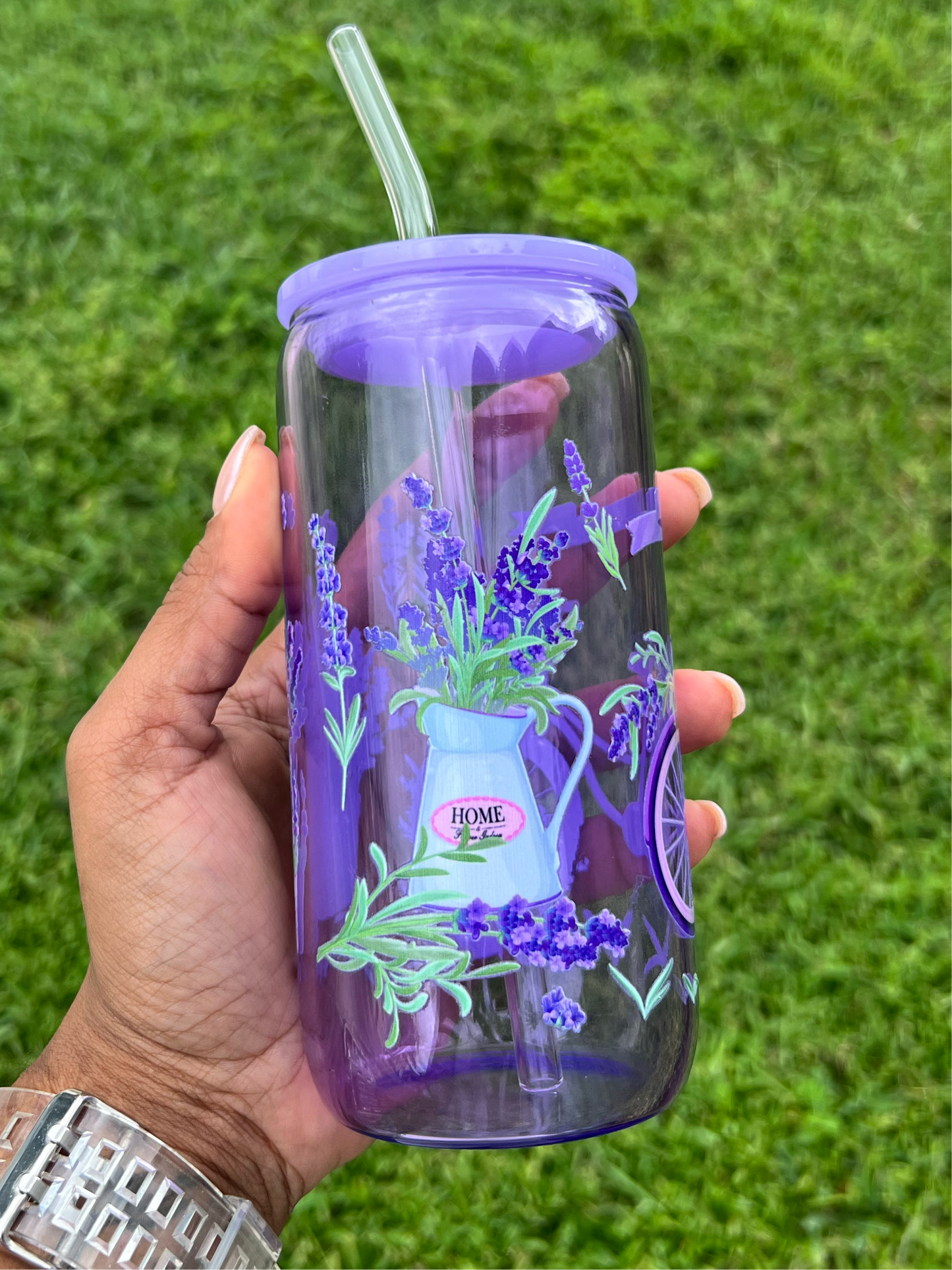 Blissful Lavender Glass Can - 16oz