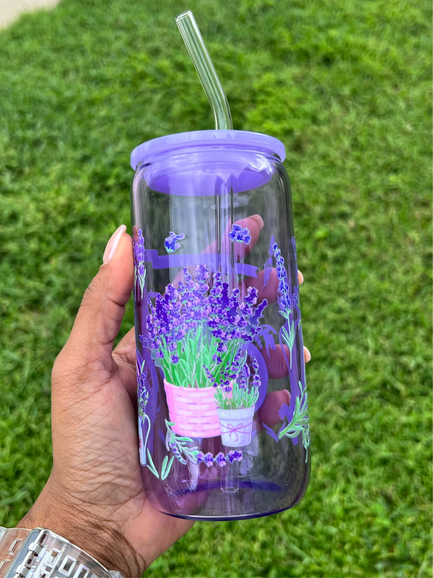 Blissful Lavender Glass Can - 16oz