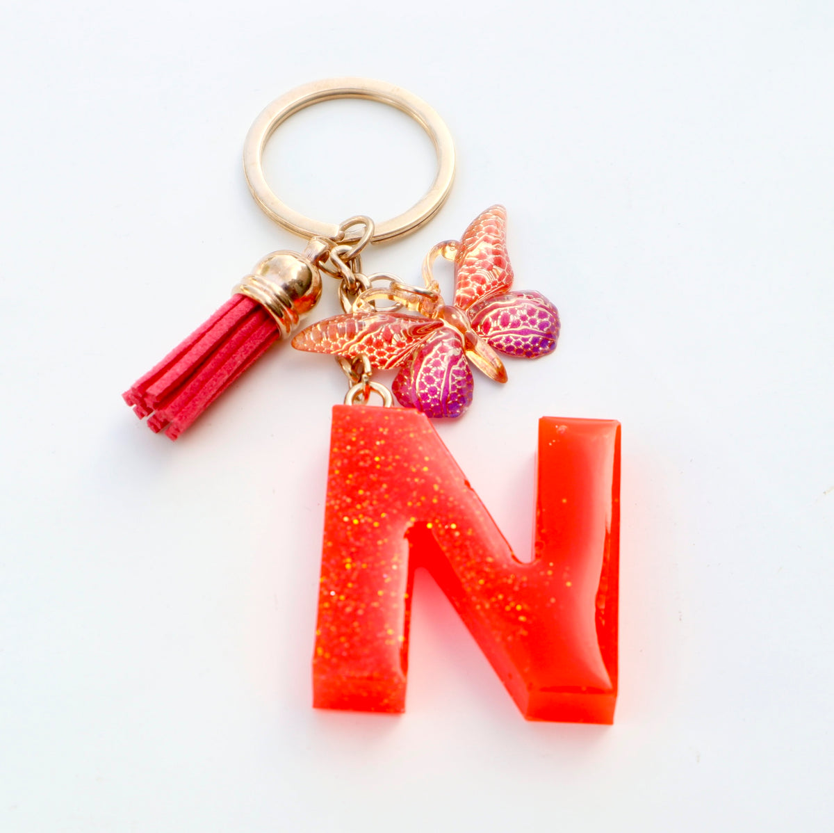 Customizable Resin Letter Keychain