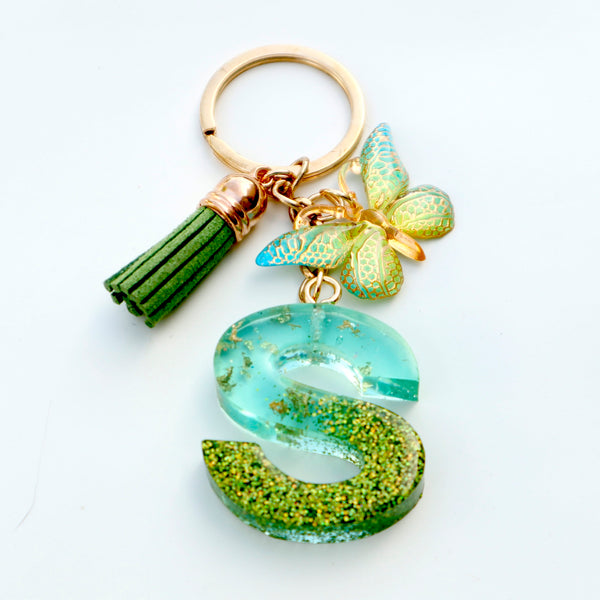 Customizable Resin Letter Keychain