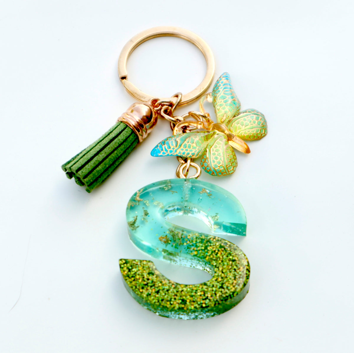 Customizable Resin Letter Keychain