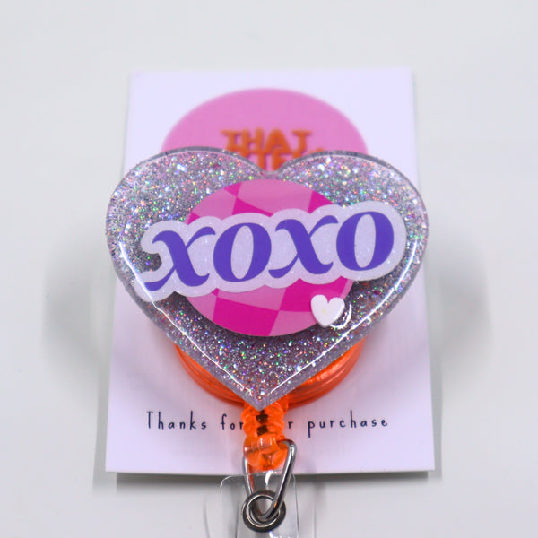 Retro Disco Heart Badge Reel