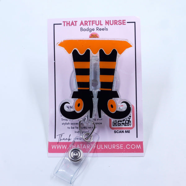 Spooky Legs Badge Reel