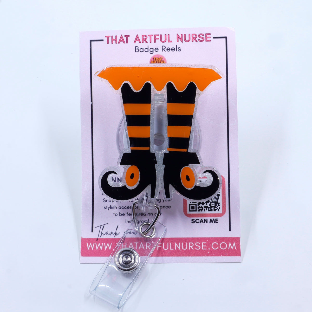Spooky Legs Badge Reel