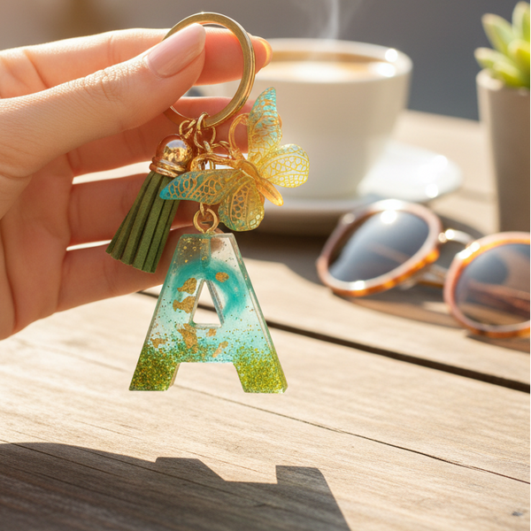 Mobile-Optimized Customizable Resin Letter Keychain Banner