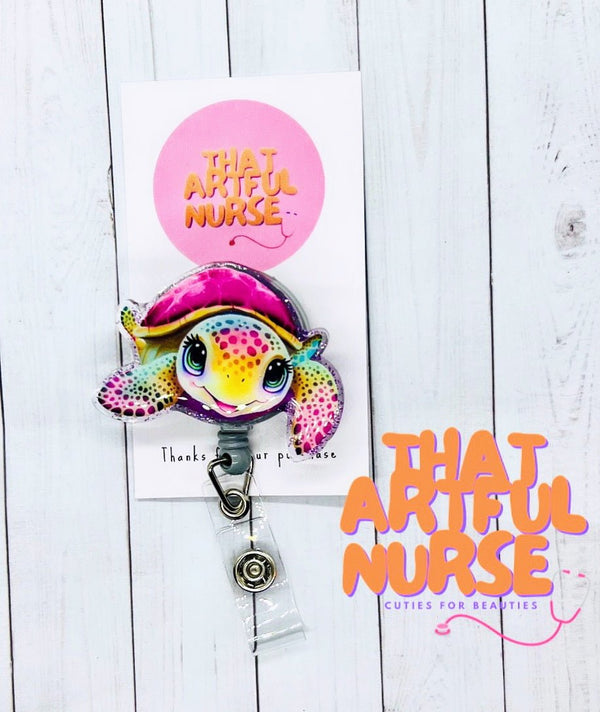 Sea Turtle - Pink - That Artful Nurse